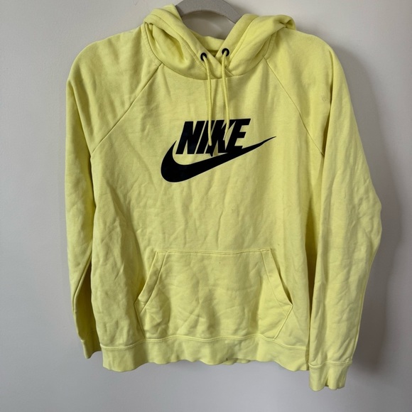 Nike Neon Yellow Women’s Hooded Sweatshirt Size Medium - Picture 1 of 2
